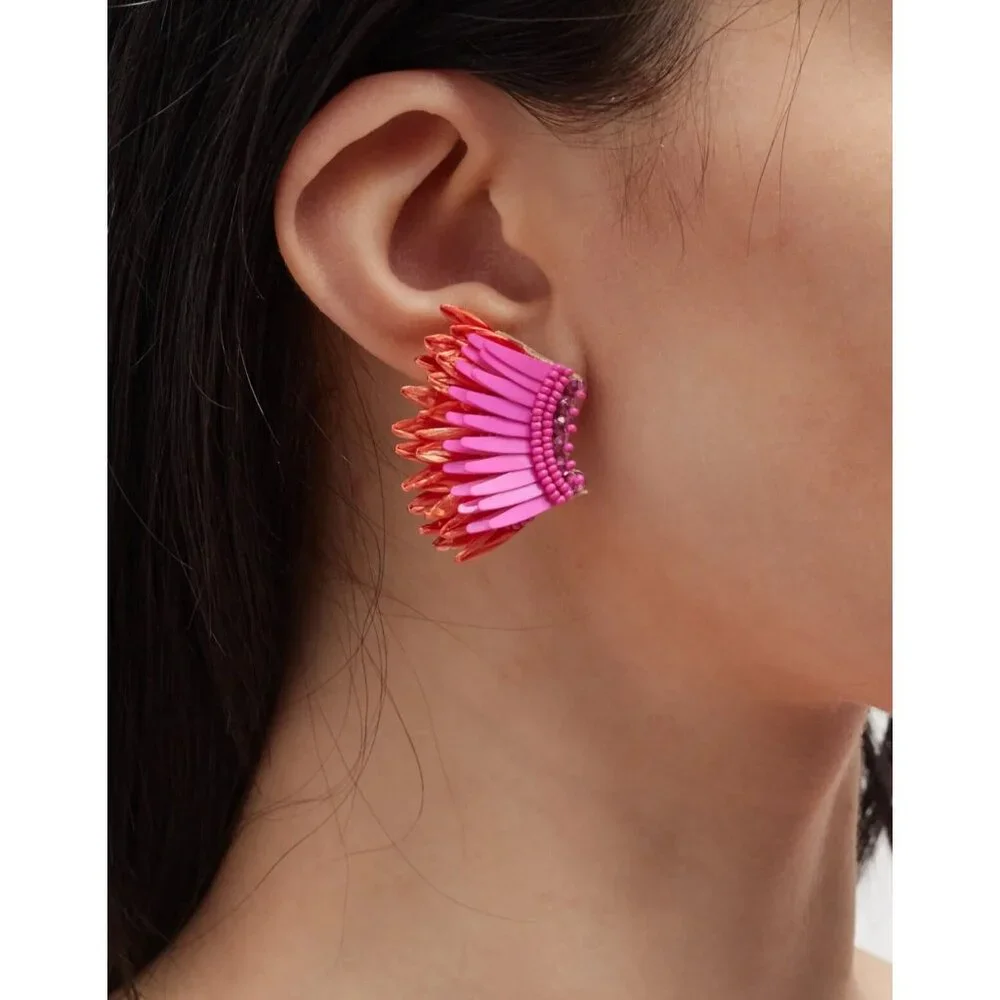 Mignonne Gavigan Mini Madeline Earrings Pink BRAND NEW RETAIL $150 - Picture 2 of 8